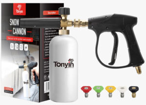 TONYIN SNOW FOAM CANNON WITH SPRAY GUN AND PRESSURE WASHER NOZZLES 44468797014275 NZ DEPOT