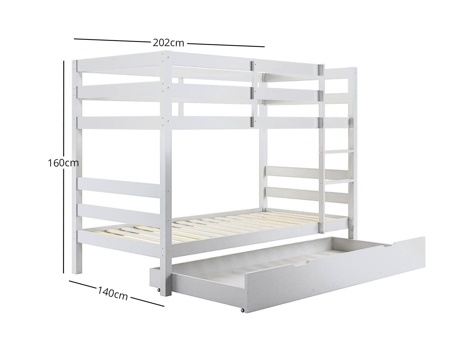 DS Trundle Bunk White PR11418 Bunk Beds NZ DEPOT 3