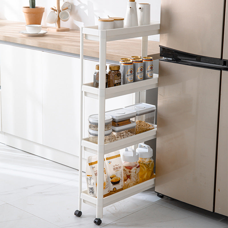 DS BS 4 Tier Narrow Slide Out Trolley Rack Shelf Organizer PR666566446 Kitchen Trolley NZ DEPOT 3