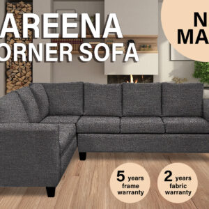 DS NZ made Kareena corner sofa kido Black