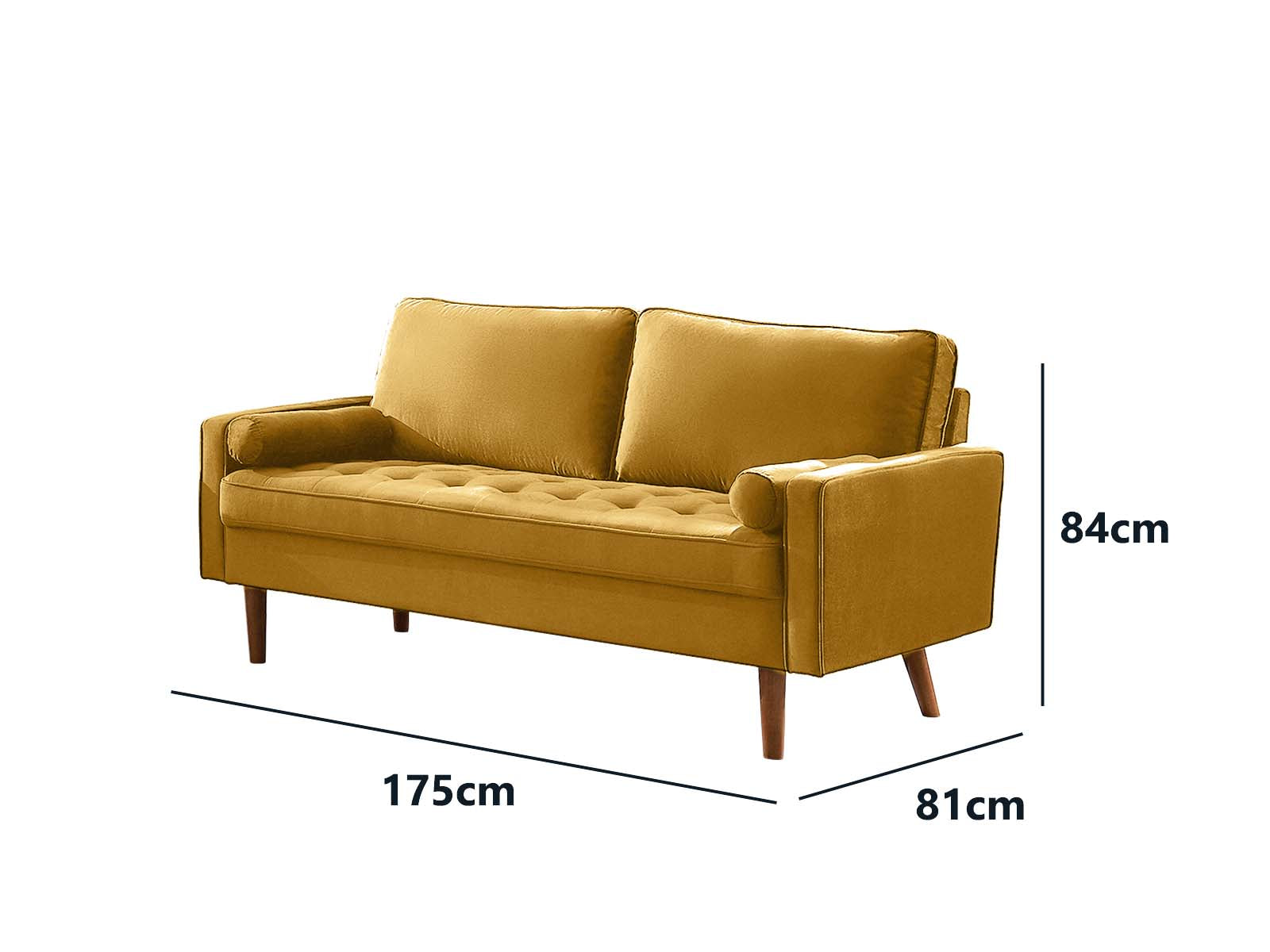 Gyllene Velvet 3 Seater PR8724 Sofas Sectionals Sofa Beds NZ DEPOT 5