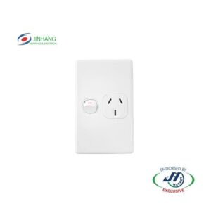 JinHang Classic 250v 10A switch single GPO Vertical - JHE-CS313-V-NZ -  - Switches & Sockets - Electrical