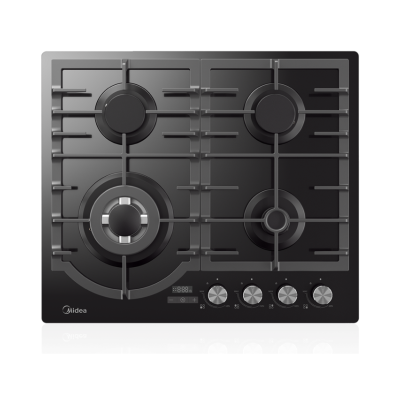 Midea 60Cm Gas Cooktop Black Tempered Glass With Timer 60Gh096 - Hobs - 60Gh096-1 - Nz Depot