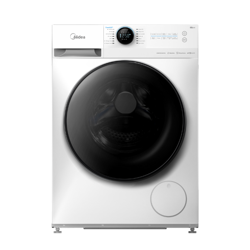 Midea 9.0KG Steam Wash Front Load Washing Machine With Wi-Fi - White Color - Front Load Washing Machines - MF200W90WB/W-1 - NZ DEPOT