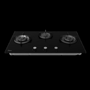 Midea Black Glass Gas Cooktop 3 Zones - Hobs - 90GT503 - NZ DEPOT