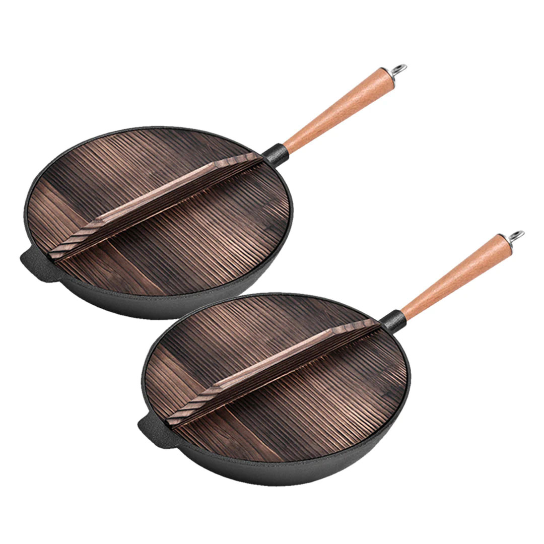 Soga 2X 31Cm Commercial Cast Iron Wok Frypan Fry Pan, Home &Amp; Living, Kitchen &Amp; Dining, Cookware, Frying Pans, ,  - Nz Depot 1