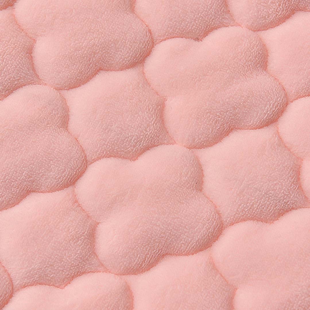 SOGA 2X Pink 153cm Wide Mattress Cover Thick Quilted Fleece Stretchable Clover Design Bed Spread Sheet Protector with Pillow Covers, Home & Living, Bedroom, Bedding, Mattress Protectors, Underlays & Toppers, ,  - NZ DEPOT 9