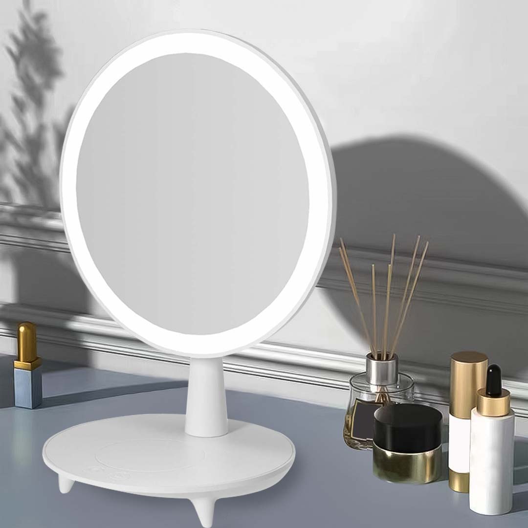 Soga 2X Round White Rechargeable Led Light Makeup Mirror Tabletop Vanity Home Decor, Home, Bathroom, Bathroom Accessories, Bathroom Storage, ,  - Nz Depot 4