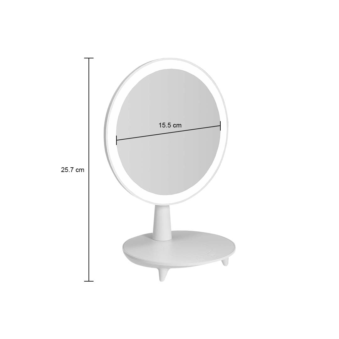 Soga 2X Round White Rechargeable Led Light Makeup Mirror Tabletop Vanity Home Decor, Home, Bathroom, Bathroom Accessories, Bathroom Storage, ,  - Nz Depot 6