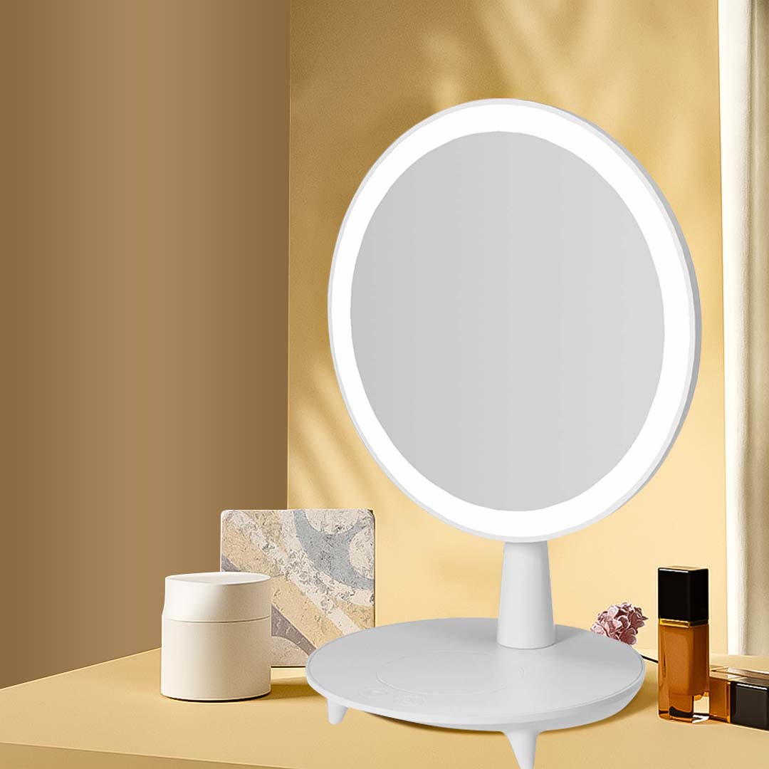 Soga 2X Round White Rechargeable Led Light Makeup Mirror Tabletop Vanity Home Decor, Home, Bathroom, Bathroom Accessories, Bathroom Storage, ,  - Nz Depot 7