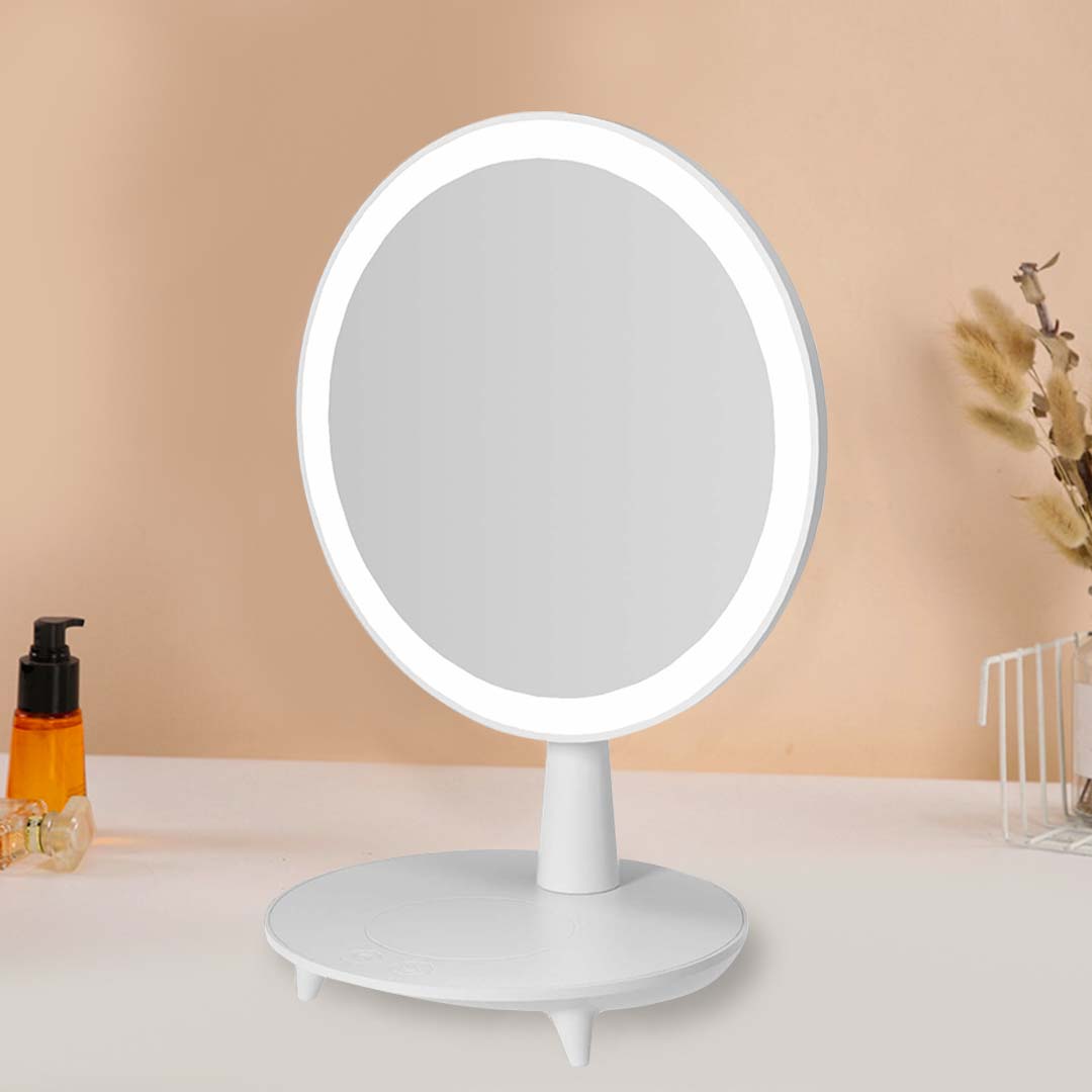 Soga 2X Round White Rechargeable Led Light Makeup Mirror Tabletop Vanity Home Decor, Home, Bathroom, Bathroom Accessories, Bathroom Storage, ,  - Nz Depot 8