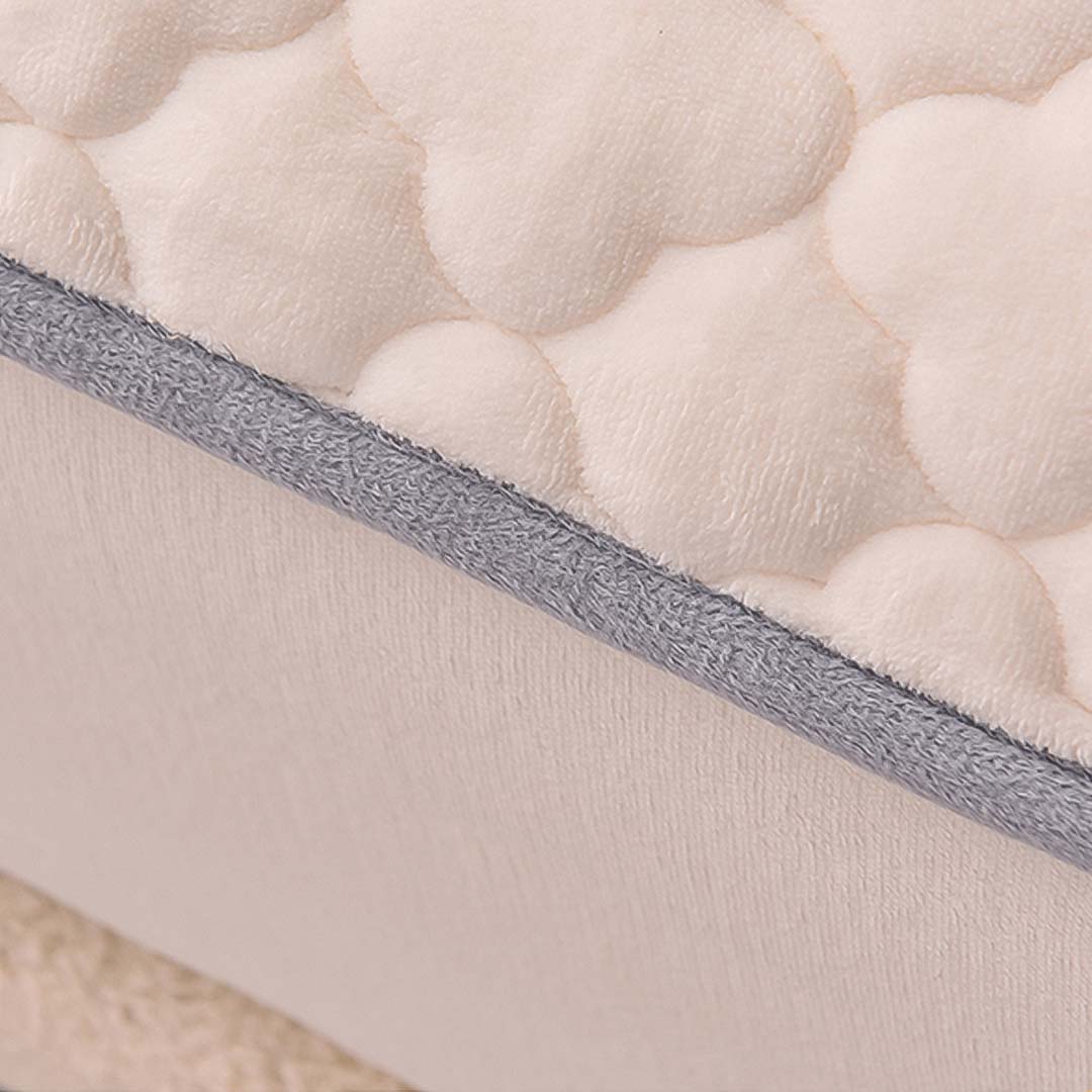 SOGA Beige 138cm Wide Mattress Cover Thick Quilted Fleece Stretchable Clover Design Bed Spread Sheet Protector with Pillow Covers, Home & Living, Bedroom, Bedding, Mattress Protectors, Underlays & Toppers, ,  - NZ DEPOT 8