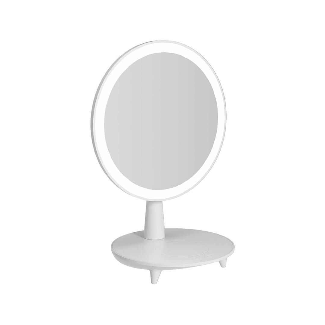 Soga Round White Rechargeable Led Light Makeup Mirror Tabletop Vanity Home Decor, Home, Bathroom, Bathroom Accessories, Bathroom Storage, ,  - Nz Depot 1