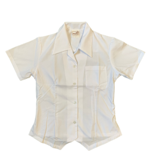 3074-W Shaped Blouse SS V-Revere - White - 12 - Miltan Uniform Range