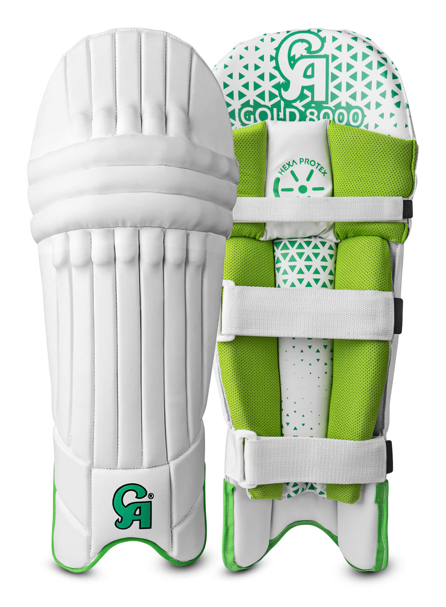 CA GOLD 8000 - Green L.H.S, R.H.S Leg Pads,4