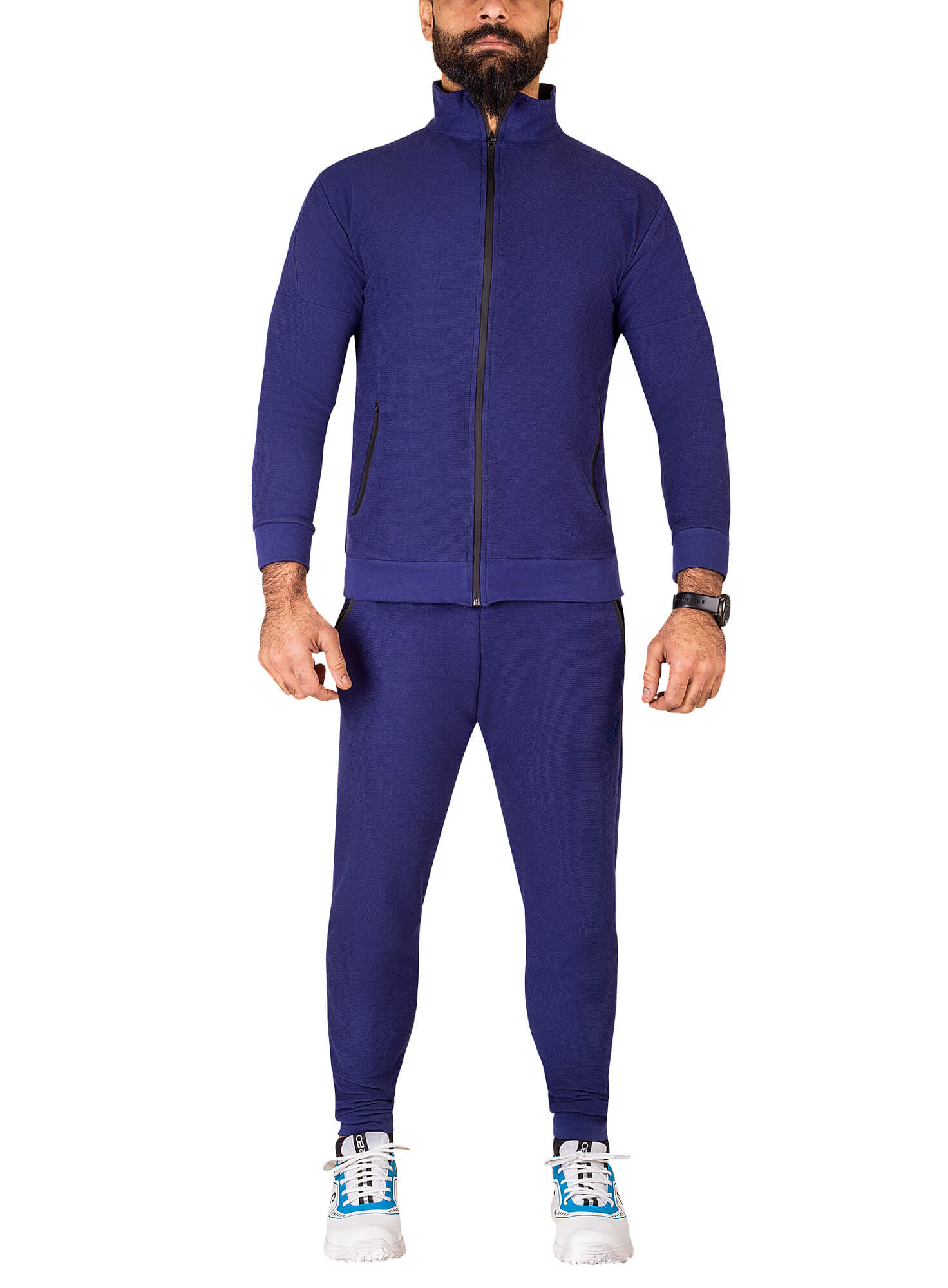 CA ZIG ZAG TRACKSUIT (PURPLE) - Blue Medium, Large, XL, XXL Track suits & Hoodies,3