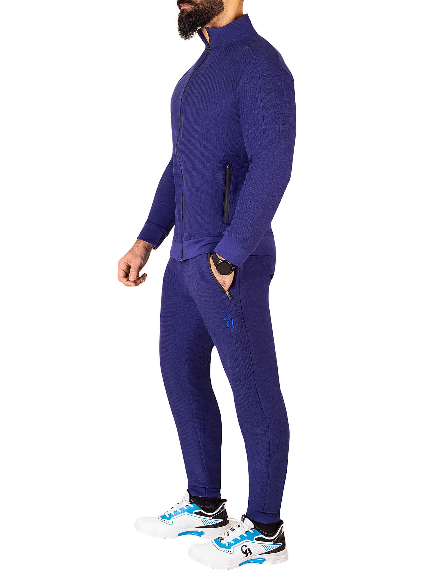 CA ZIG ZAG TRACKSUIT (PURPLE) - Blue Medium, Large, XL, XXL Track suits & Hoodies,1