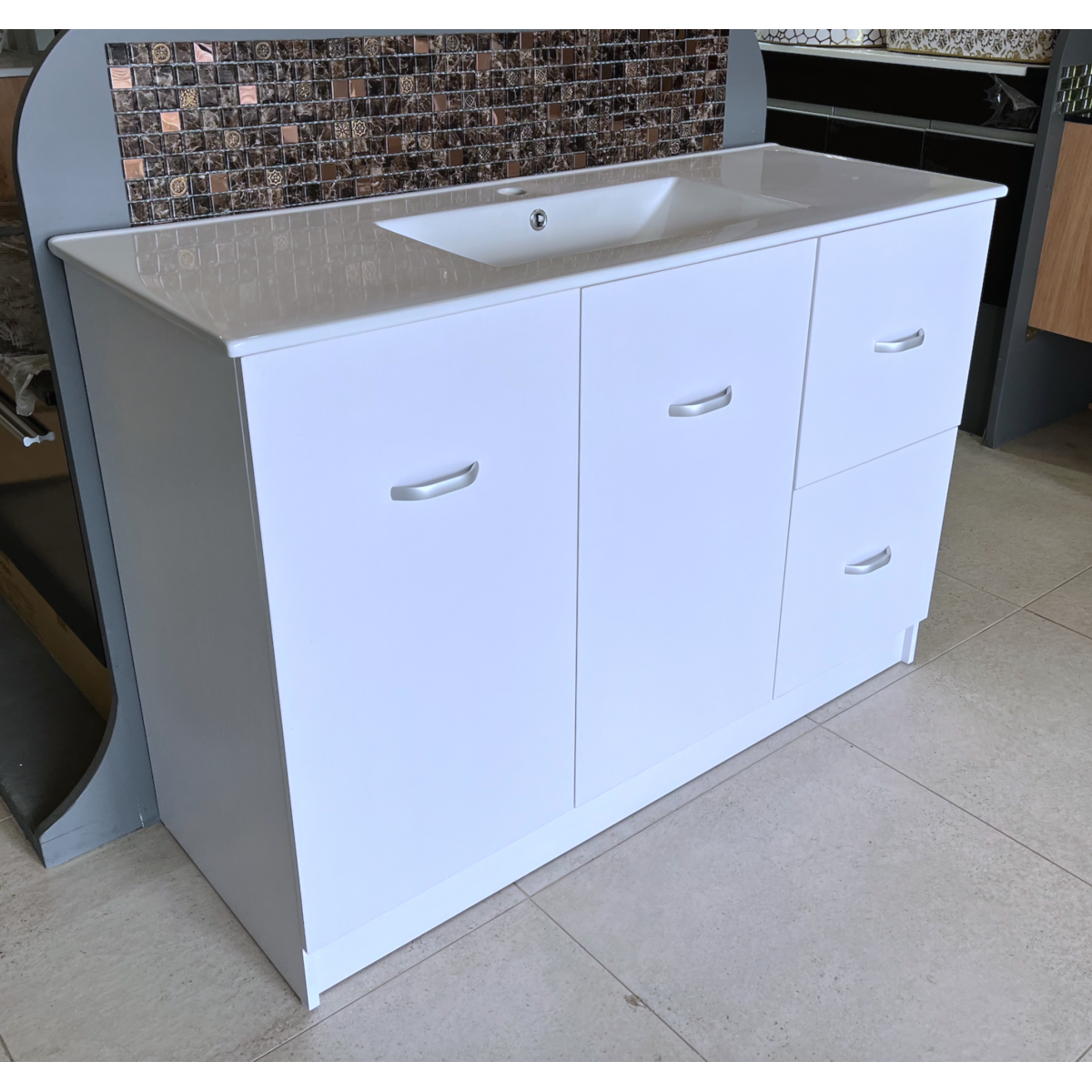 Cabinet - Misty Series Free Standing 1200mm White, Wall Hung - NZ DEPOT