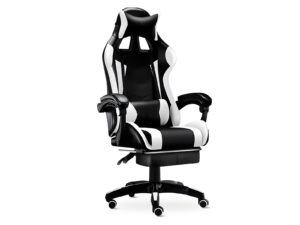 Chano Deluxe Gaming Chair Pu White Pr65004 Office Chairs Nz Depot - Nz Depot