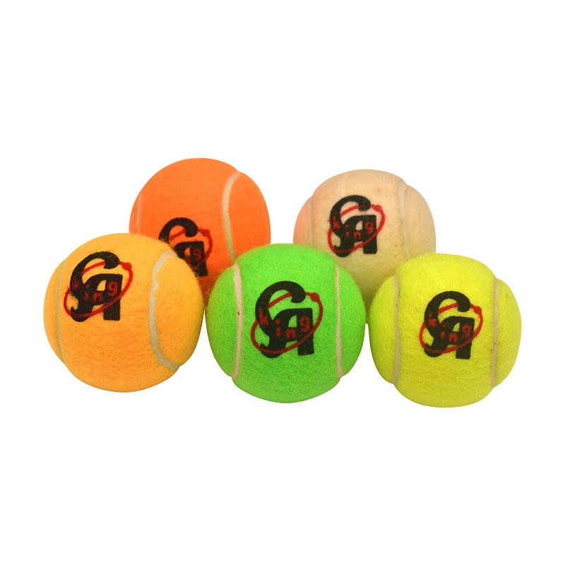 KING (PACK OF 12) - Green Yellow Orange  Cricket Balls,1