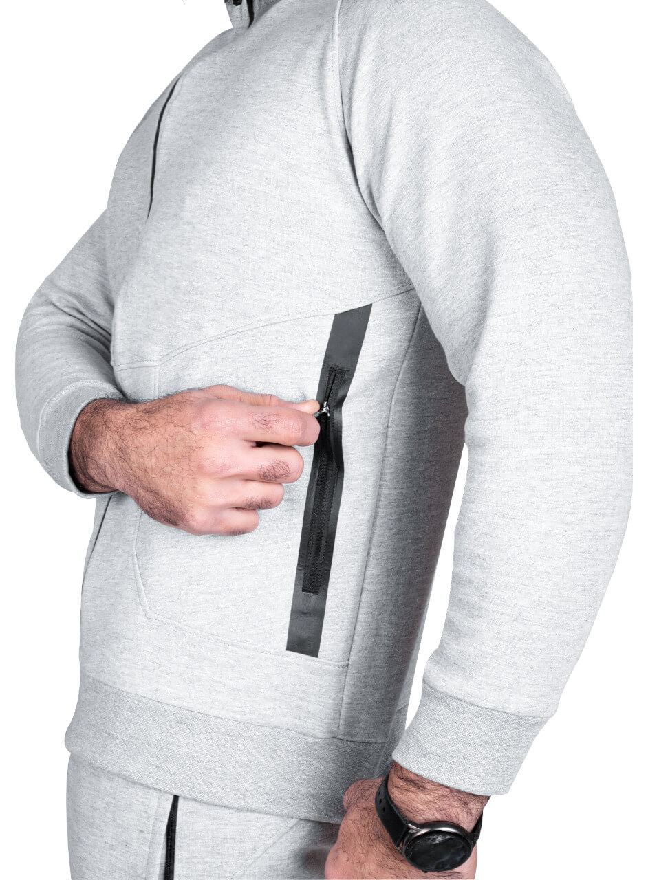 Scuba Track Suit (Light Grey) - Grey Medium, Large, Xl, Xxl Track Suits &Amp; Hoodies,7