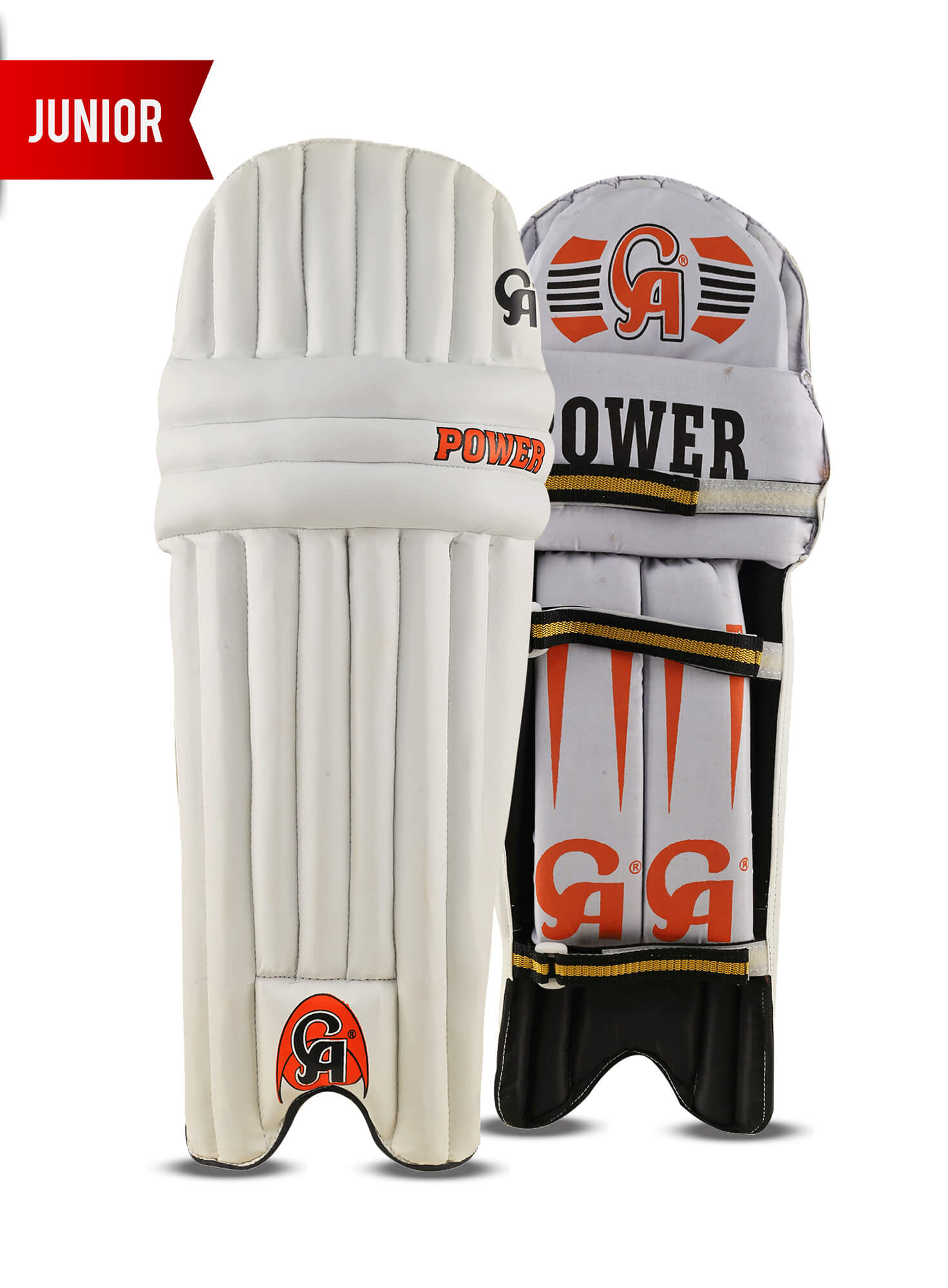 CA POWER JUNIOR - Orange L.H.S, R.H.S Junior Leg Pads,2