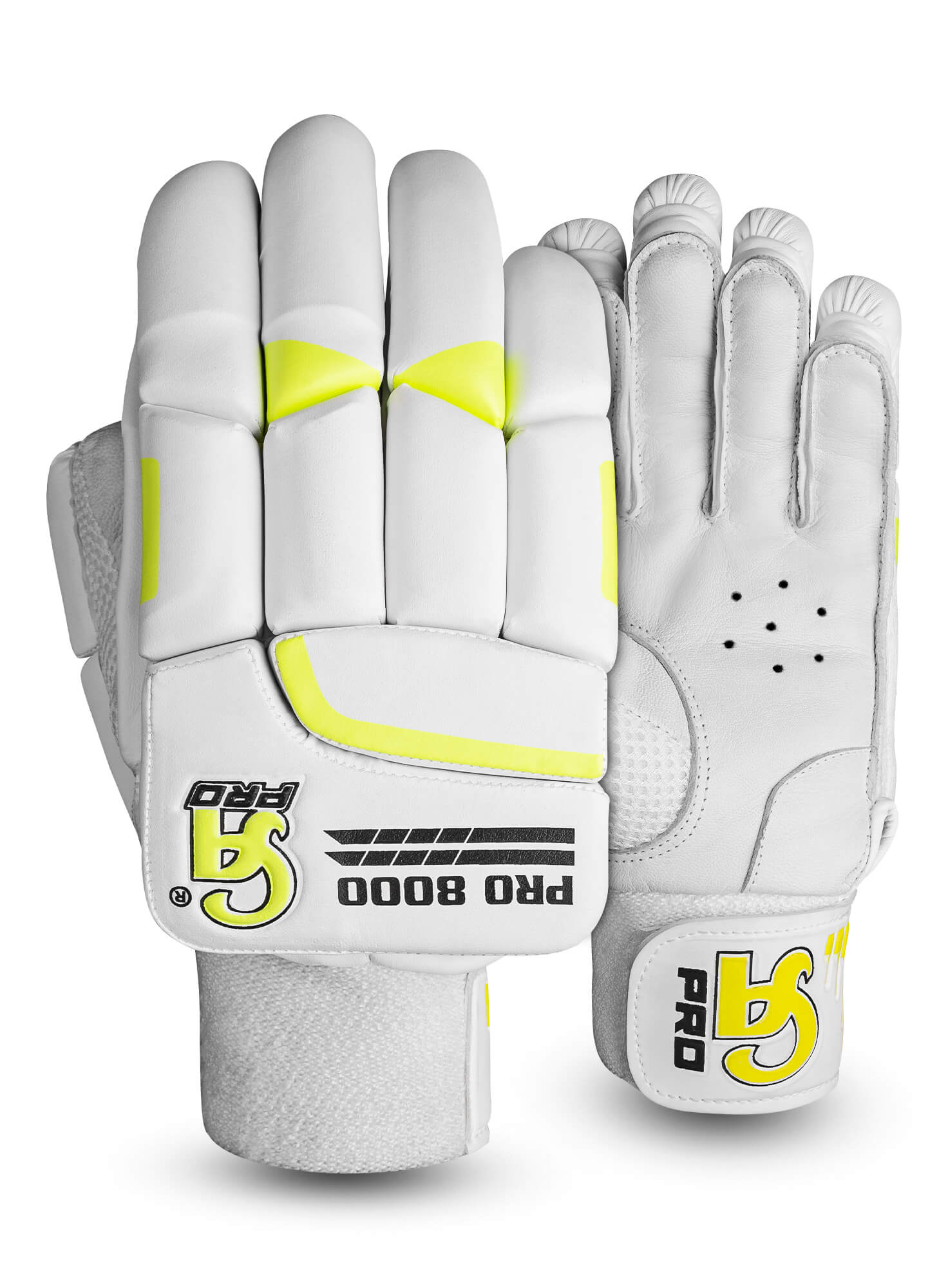 CA PRO 8000 - Yellow L.H.S, R.H.S Batting Gloves,2