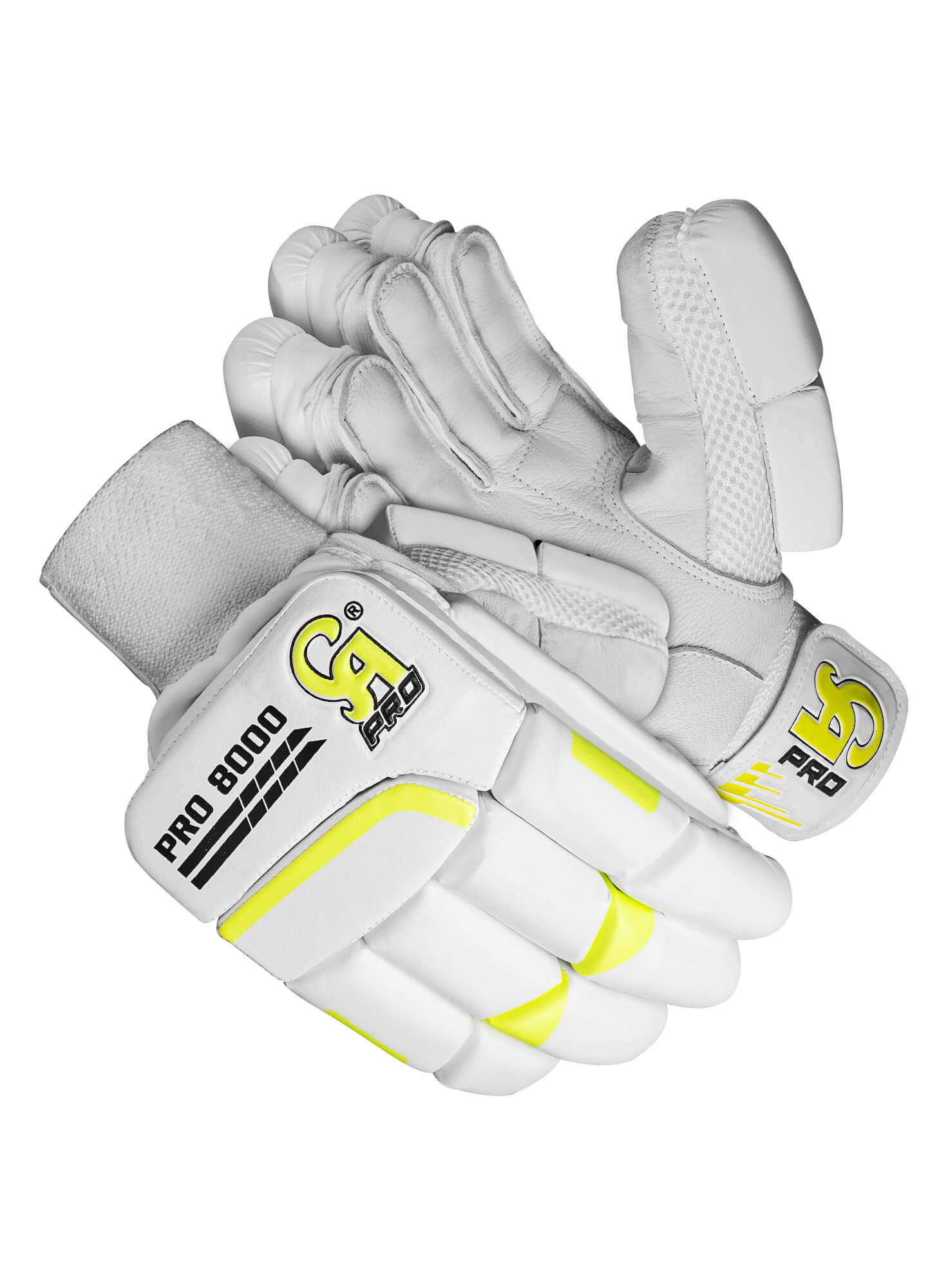 CA PRO 8000 - Yellow L.H.S, R.H.S Batting Gloves,5