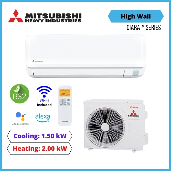 Mitsubishi Heavy Industries 1.5Kw Ciara™ Series Dxk05Ztla-Wf Dxc05Ztla-W Heat Pump Air Conditioner - Nzdepot