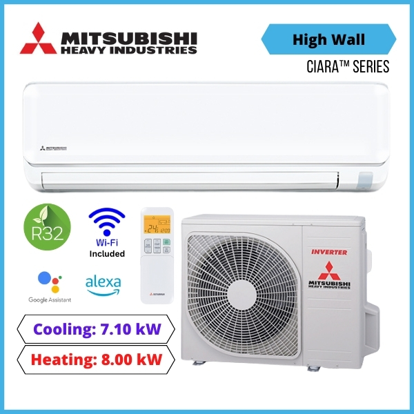 Mitsubishi Heavy Industries 7.1Kw Ciara™ Series Dxk24Ztla-Wf Dxc24Ztla-W Heat Pump Air Conditioner - Nzdepot