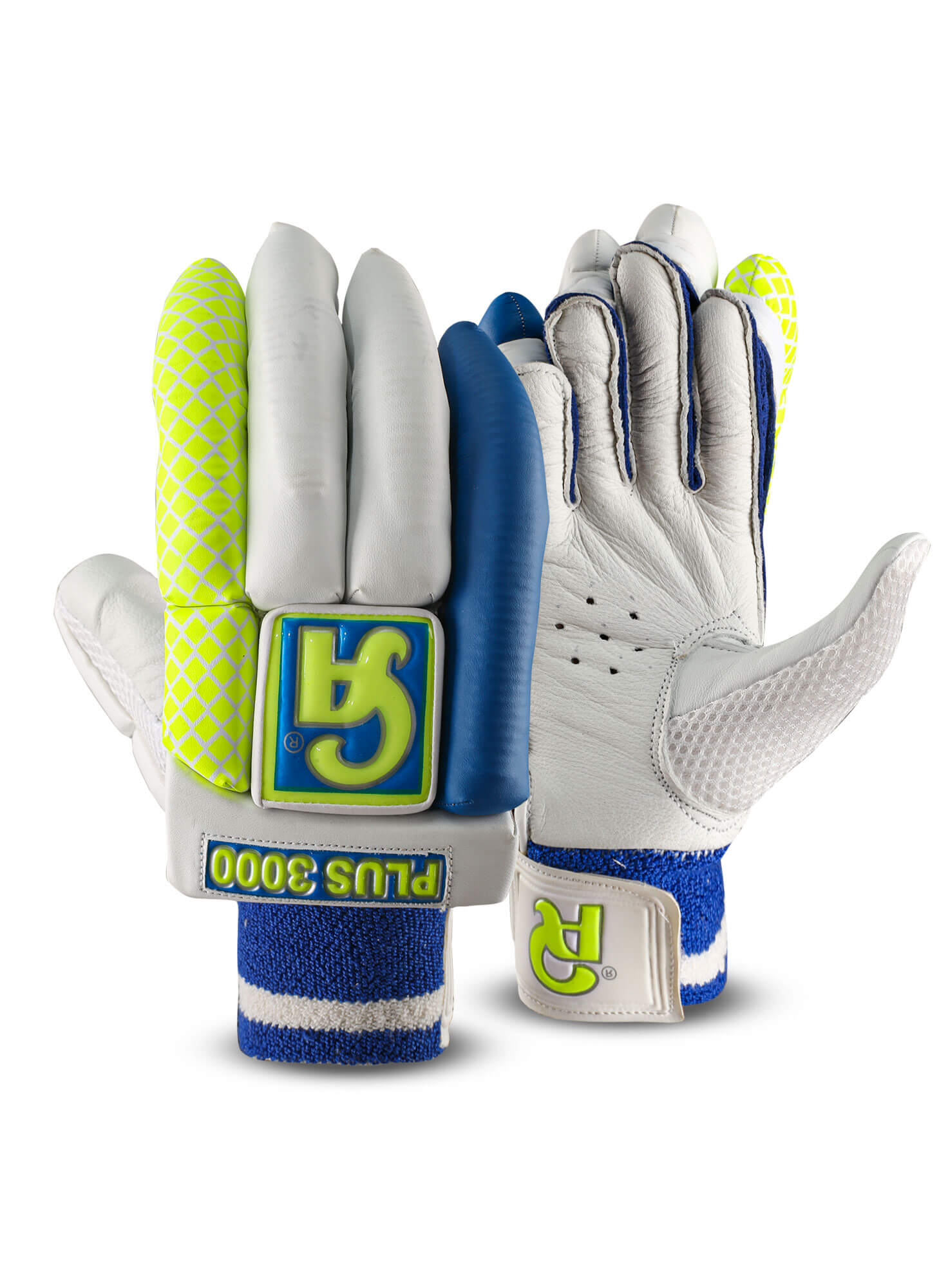 PRO 3000 - White L.H.S, R.H.S Batting Gloves,2