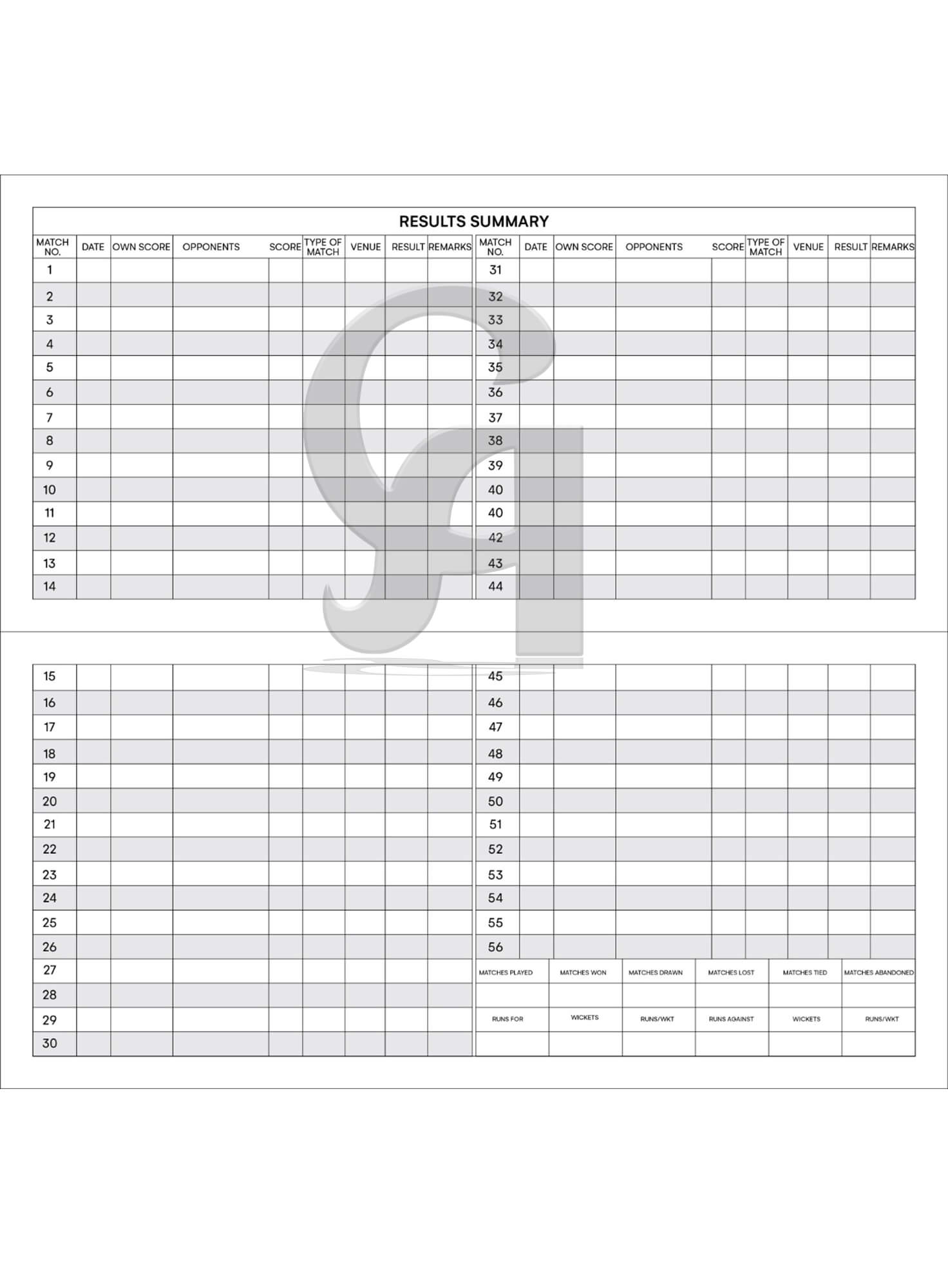 SCORE-BOOK (60 INNINGS) - Black  Cricket Accessories,5