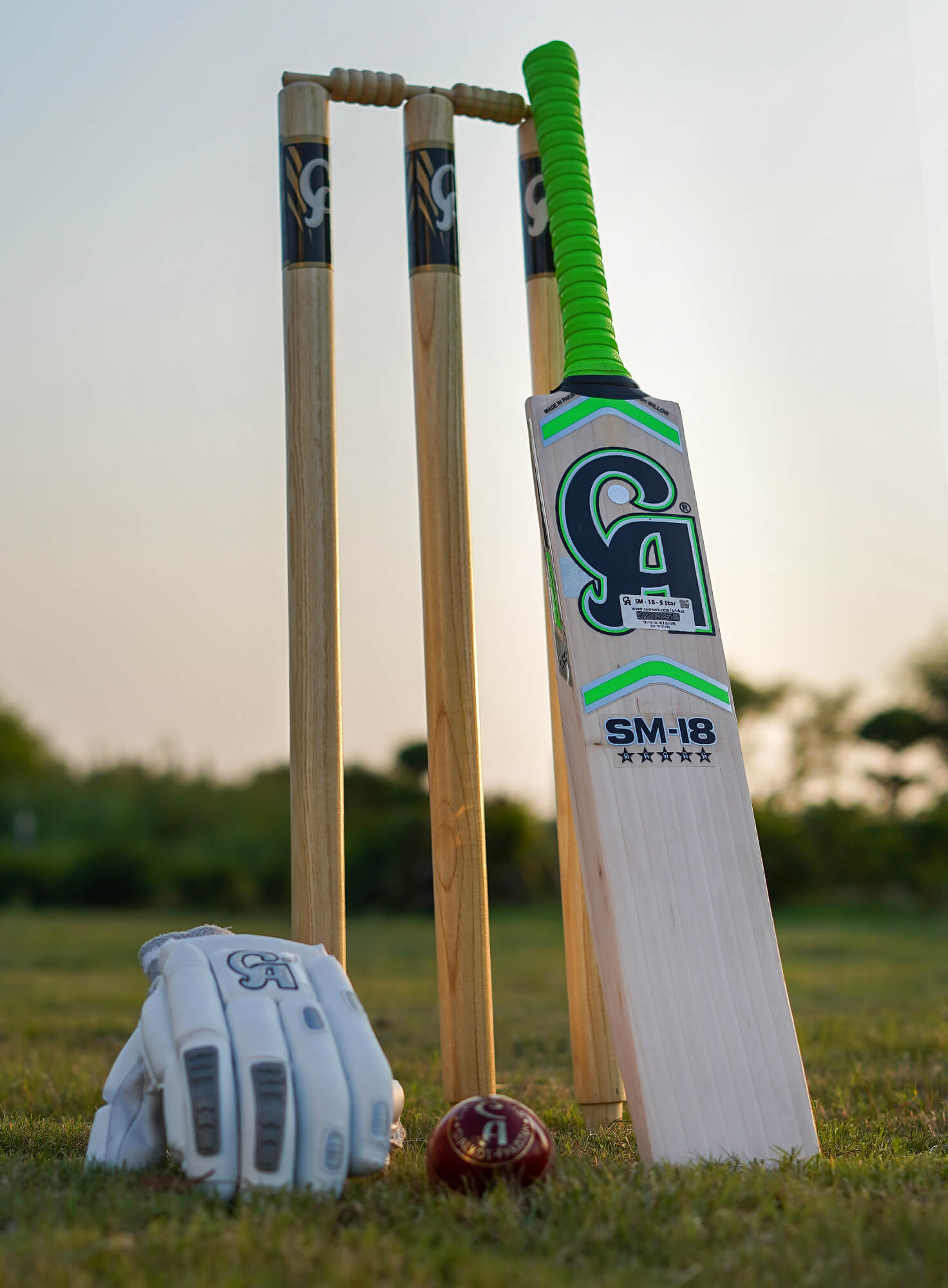 SM-18 5 STAR - Green  Cricket Bats,9