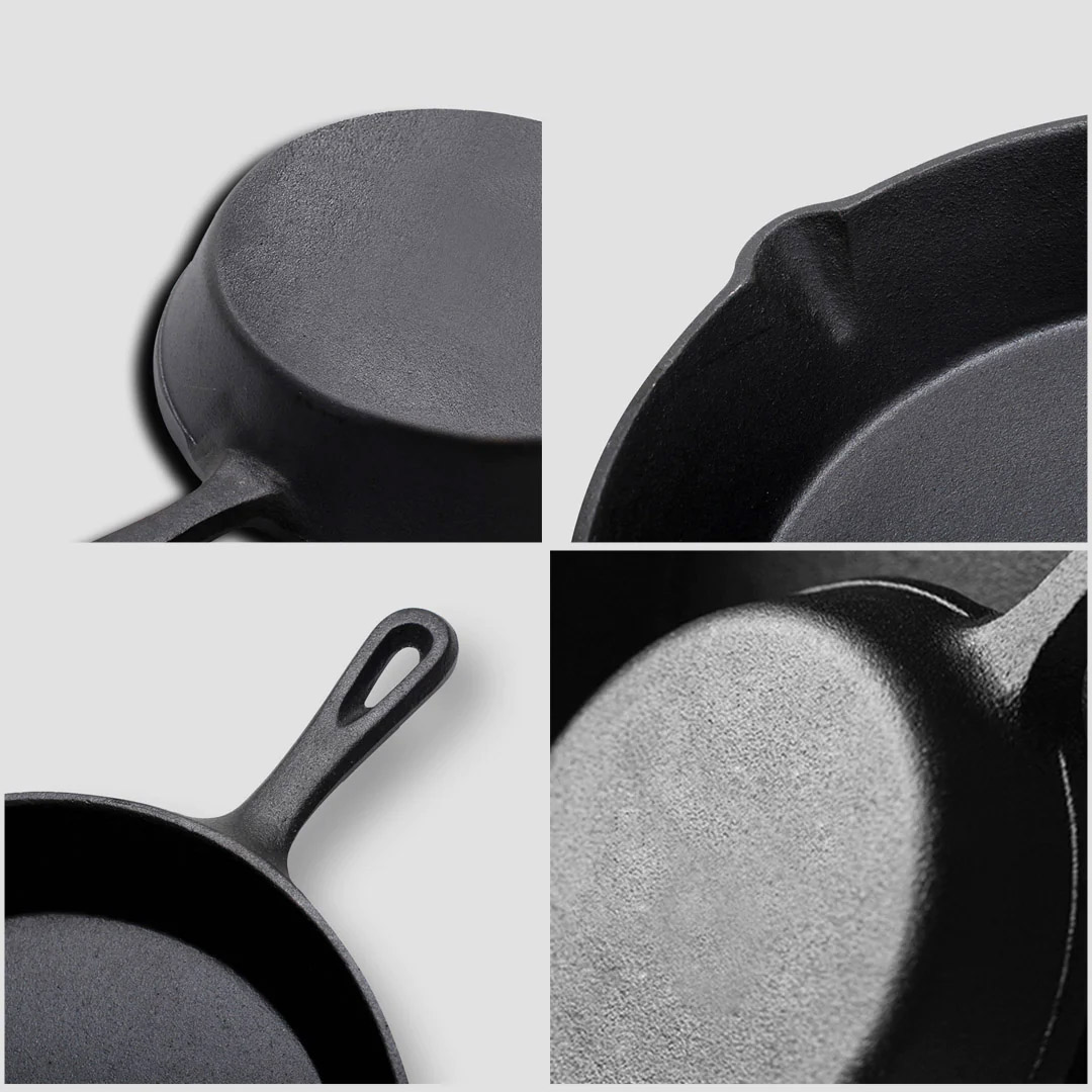 Soga 2X 26Cm Round Cast Iron Frying Pan Skillet Steak Sizzle Platter With Handle, Home &Amp; Living, Kitchen &Amp; Dining, Cookware, Frying Pans, ,  - Nz Depot 10