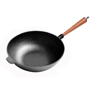 SOGA 31cm Commercial Cast Iron Wok Round Bottom FryPan Home Cooking Skillet, Home & Living, Kitchen & Dining, Cookware, Frying Pans, ,  - NZ DEPOT 1