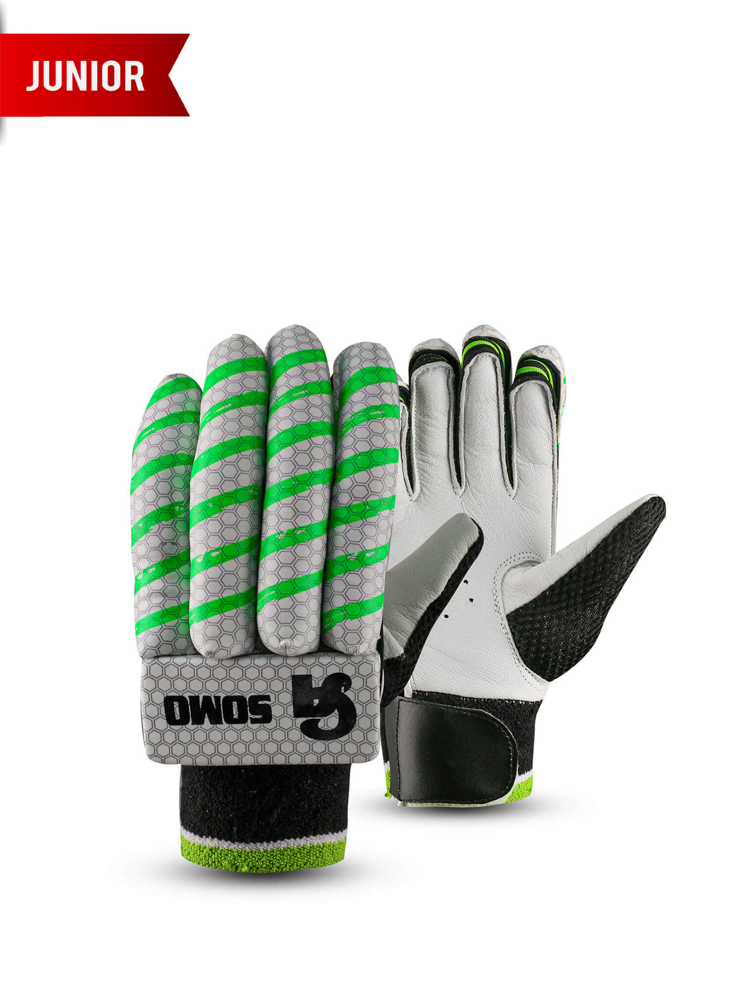 SOMO JUNIOR - Green L.H.S, R.H.S Junior Batting Gloves,2