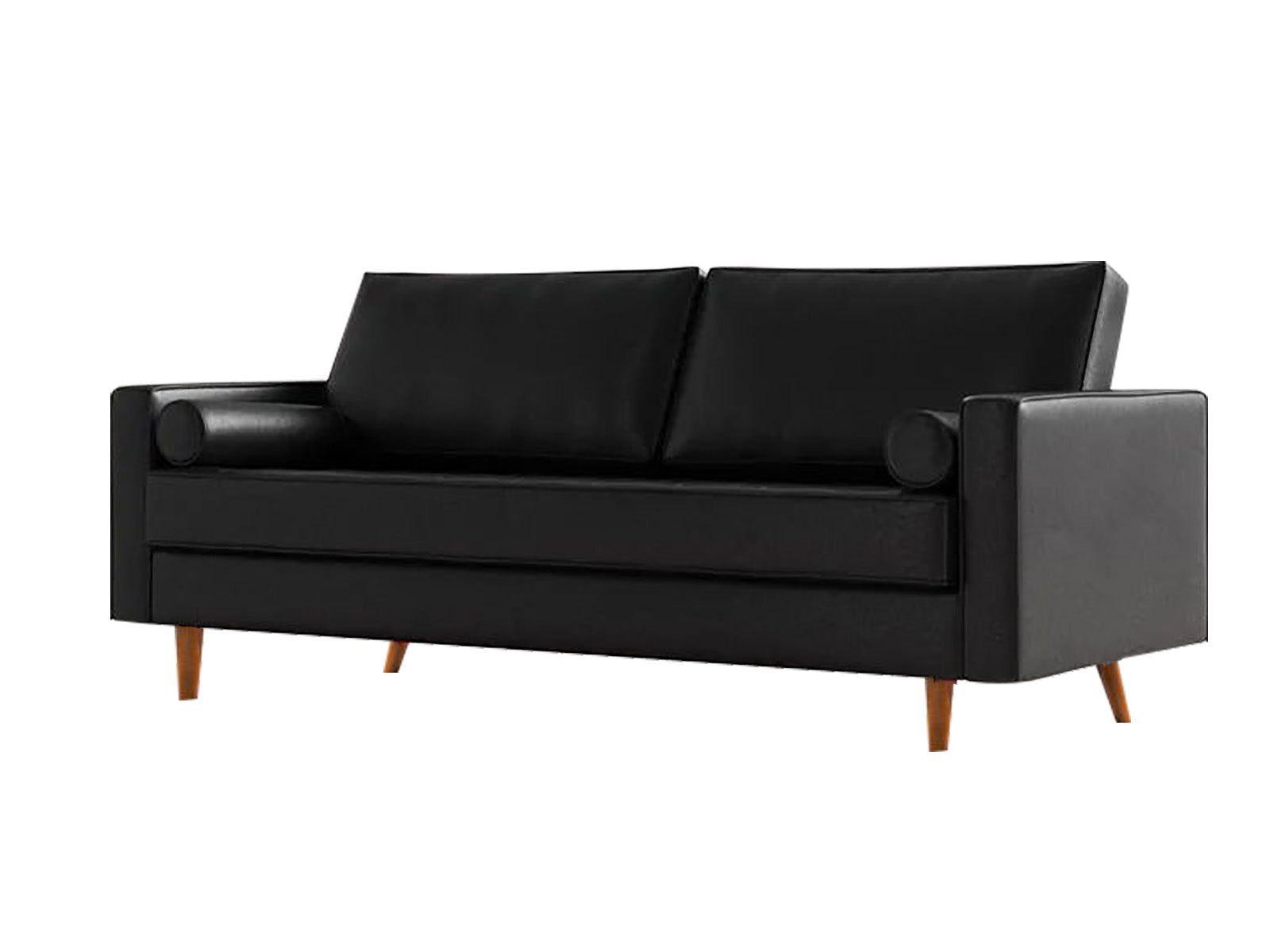 Ds Gyllene 3 Seater Black Faux Leather Pr8919 Sofas Sectionals Sofa Beds Nz Depot 10 - Nz Depot