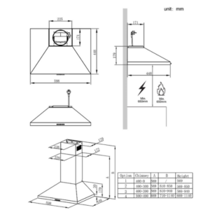 Midea 60cm Canopy Rangehood 60A17 (No duct) - Rangehoods - 60A17-2 - NZ DEPOT