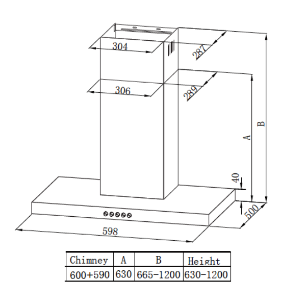 Midea 60Cm T-Shape Rangehood 60M21 - Rangehoods - 60M21-2 - Nz Depot