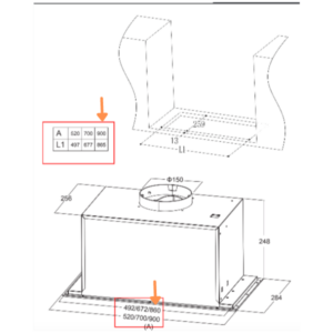 Midea 90cm Rangehood - Integrated Powerpack 90T01 - Rangehoods - 90T01-2 - NZ DEPOT