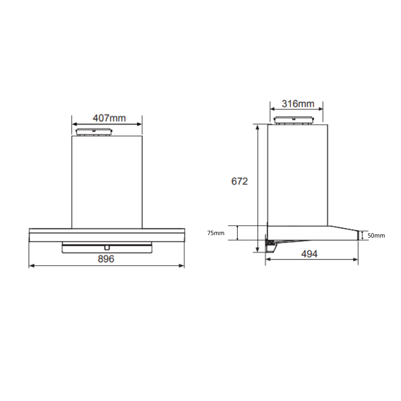 Midea T Shape Rangehood Steam Wash E88 Midea Kitchen Appliances E88 Nzdepot 4 - Nz Depot