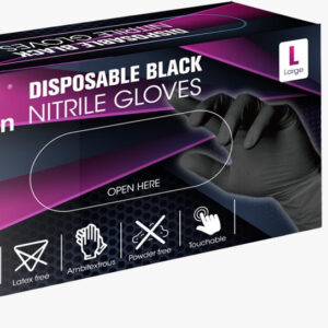 TONYIN DISPOSABLE BLACK NITRILE GLOVES ( L SIZE ) - NZ DEPOT