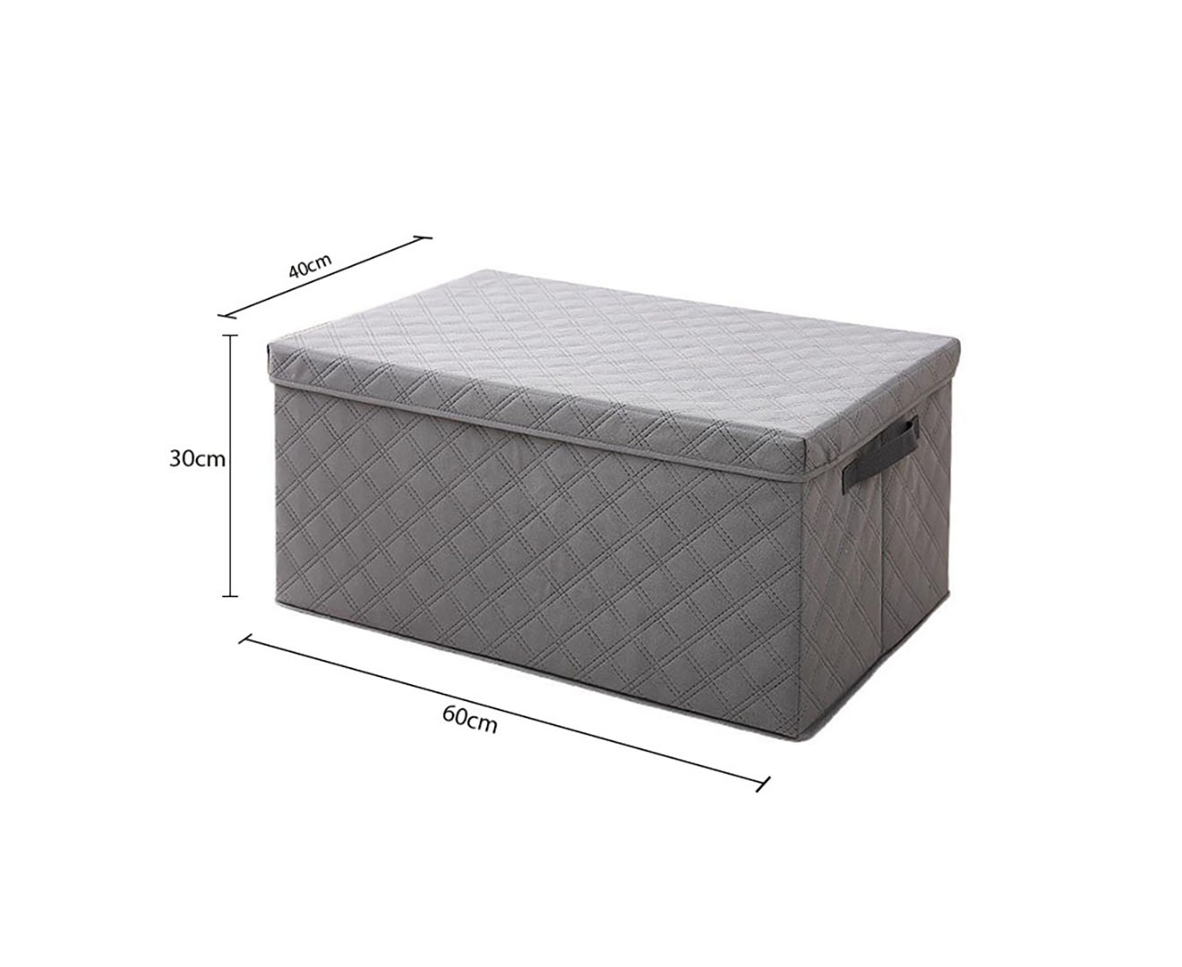 Soga 2X Extra Large Grey Non-Woven Diamond Quilt Grid Fabric Storage/Organizer Box, Furniture, Storage &Amp; Shelving, Home Storage, , ,  - Nz Depot 5