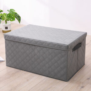 SOGA 2X Large Grey Non-Woven Diamond Quilt Grid Fabric Storage / Organizer Box, Furniture, Storage & Shelving, Home Storage, , ,  - NZ DEPOT 2