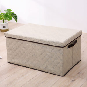 SOGA 2X Small Beige Non-Woven Diamond Quilt Grid Fabric Storage/ Organizer Box, Furniture, Storage & Shelving, Home Storage, , ,  - NZ DEPOT 2