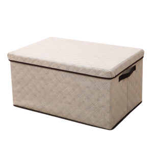 SOGA 2X Small Beige Non-Woven Diamond Quilt Grid Fabric Storage/ Organizer Box, Furniture, Storage & Shelving, Home Storage, , ,  - NZ DEPOT 1