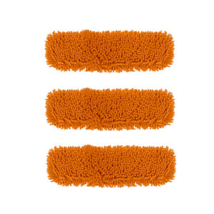 SOGA 3X 50x12 Orange Microfiber Flat Mop Floor Cleaning Pads Rotating Dust Remover, Home & Garden, Cleaning, Mops & Buckets, , ,  - NZ DEPOT 1