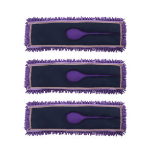 SOGA 3X 90x22 Purple Microfiber Flat Mop Floor Cleaning Pads Rotating Dust Remover, Home & Garden, Cleaning, Mops & Buckets, , ,  - NZ DEPOT 1