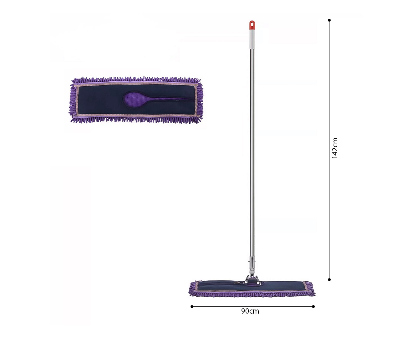 Soga 90Cm Purple Microfiber Flat Mop Floor Cleaning Pads Rotating Dust Remover, Home &Amp; Garden, Cleaning, Mops &Amp; Buckets, , ,  - Nz Depot 5