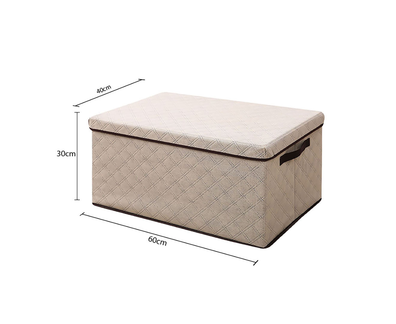 Soga Extra Large Beige Non-Woven Diamond Quilt Grid Fabric Storage/Organizer Box, Furniture, Storage &Amp; Shelving, Home Storage, , ,  - Nz Depot 7